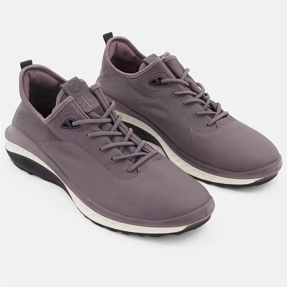 Ecco Grey St. 360 Sport Gravity‎ Full Grain Leather Lightweight Sneakers 11-11.5